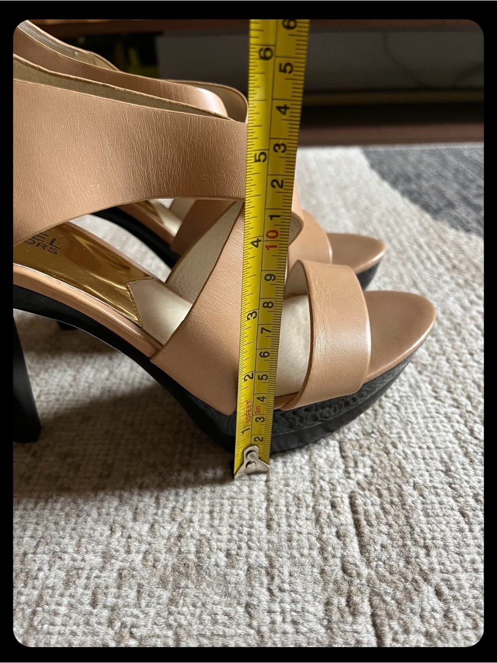 Michael Kors Nude Strappy High Heel Sandals- Size 8 - Picture 5 of 6